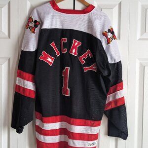 Vintage 90s Mickey Mouse Hockey Jersey M/L